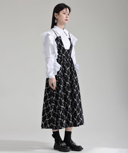 Floral Jacquard Camisole Dress